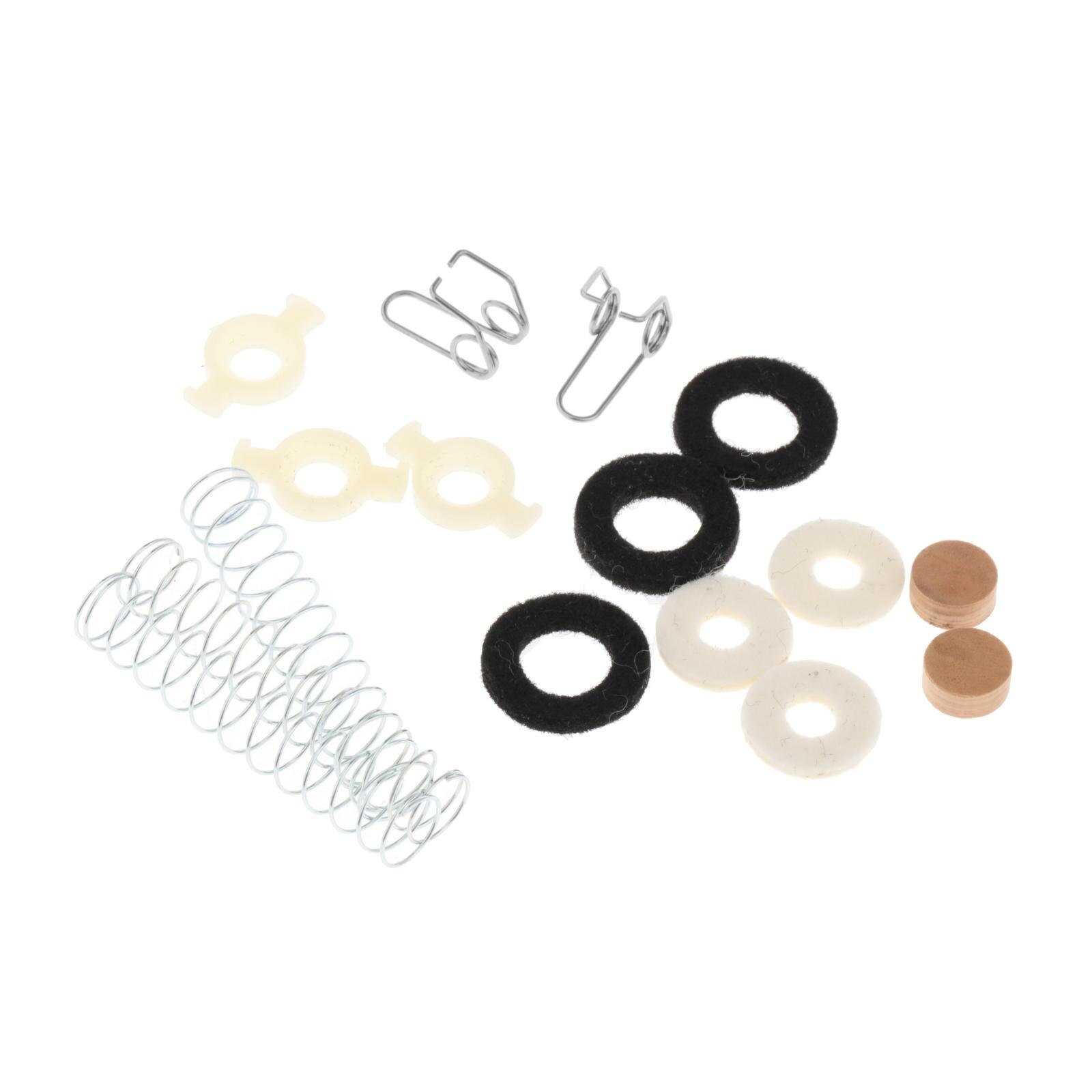 Kit de réparation de Piston de trompette, 16 pièces, repose-ressort, coussinet de Valve en feutre, coussinet de liège pour trompette Cornet, accessoires de remplacement