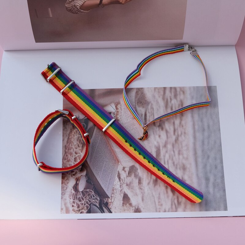 Liefde Is Liefde Regenboog Maan Hanger Kettingen Ins Persoonlijkheid Kleurrijke Lgbt Pride Riem Armbanden Handgemaakte Geweven Sieraden