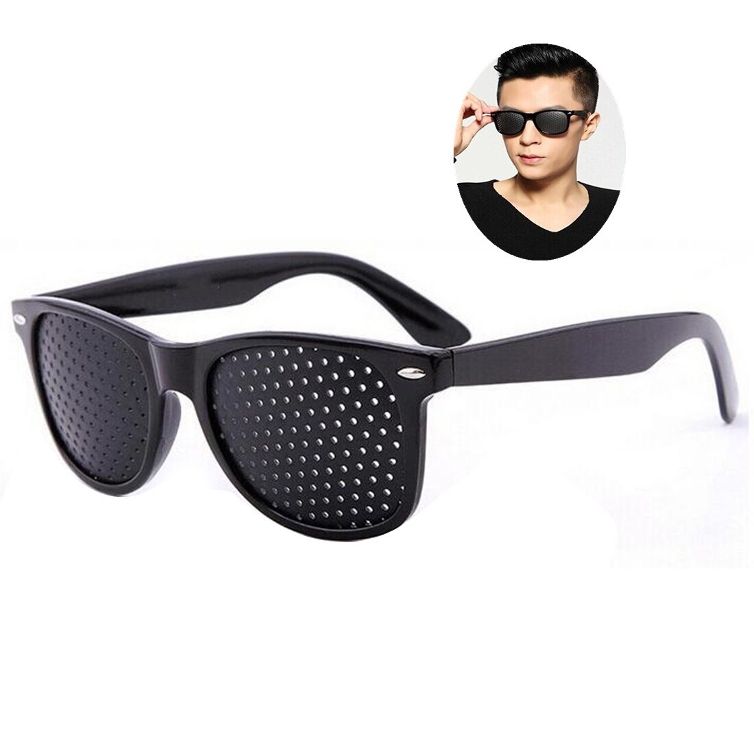 Cycling Eyewear Pin Hole Sunglass Eye Training Glass Pinhole Glasses Camping Outdoor Improve Eyesight Unisex Eyeglasses Exercise