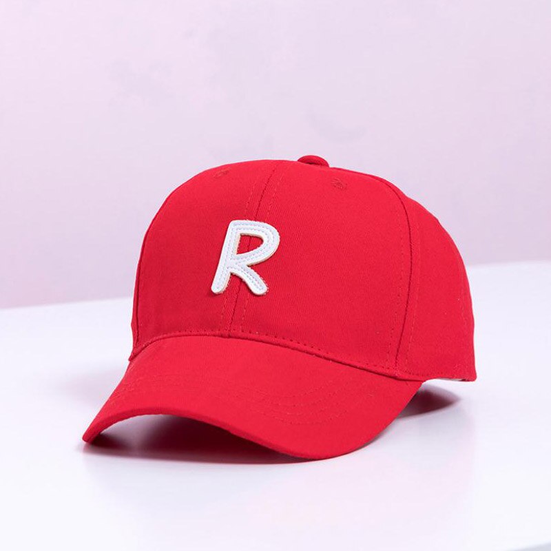 Doitbest Parent-child caps Spring Children Baseball Cap Boy Girls Embroidery letters Snapback adjustable Kid Hip Hop Hat Sun cap: R Red