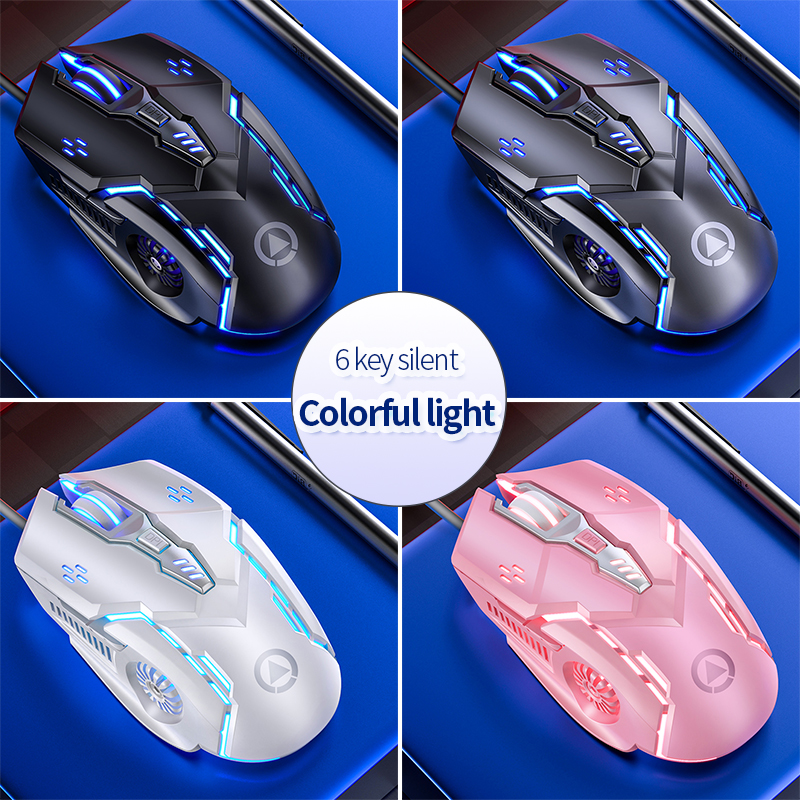 Gamer Gaming Mouse 6d 3200Dpi Lichtgevende Verstelbare Usb Computer Muizen Led Stille Muis Voor Laptop Pc Mechanische 4 Hoge Snelheid Muizen