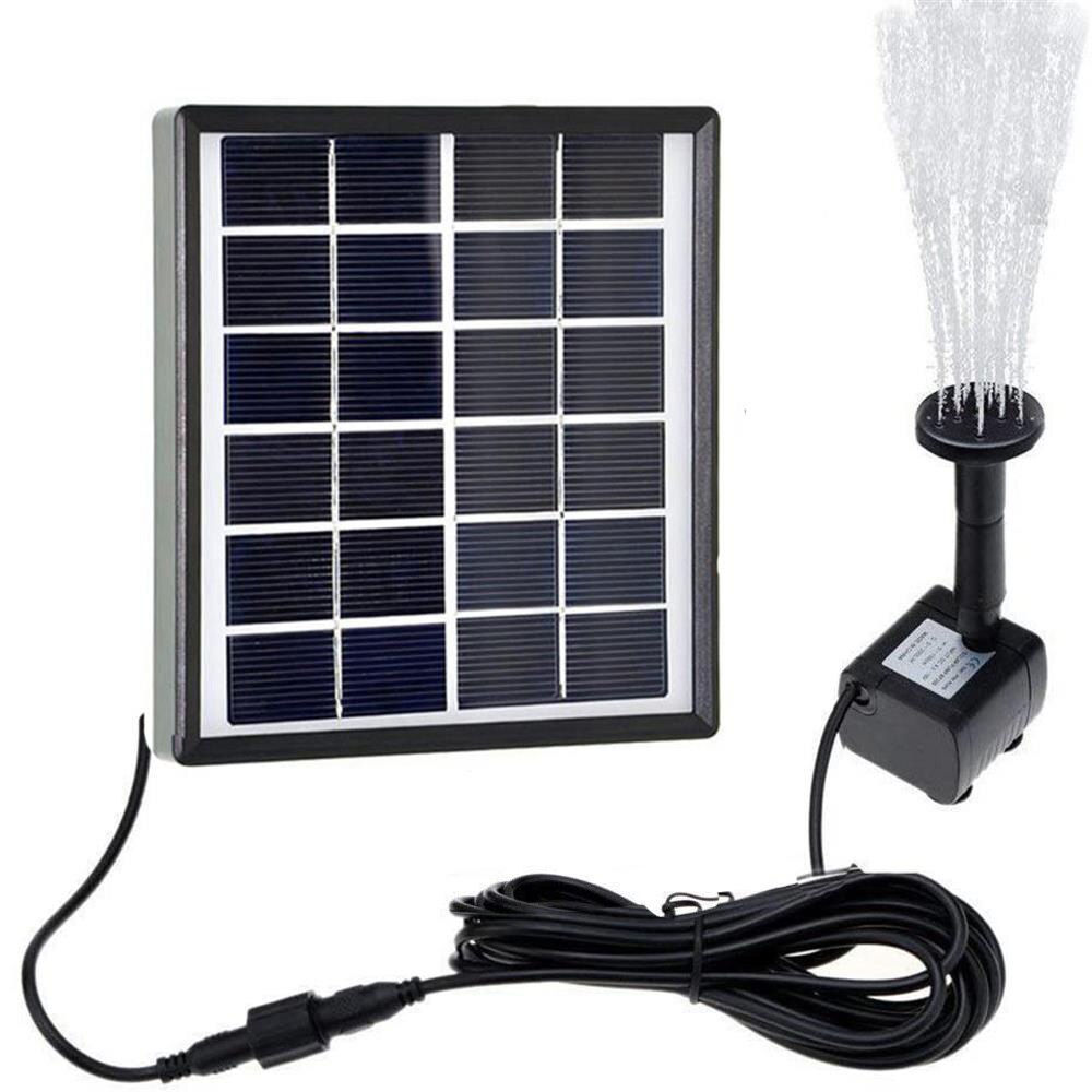 Solar Water Pump 6V 1.5W Solar Water Fountain Tank Submersible Pump Rockery Solar Panel Water Floating Pond Garden Water Pump