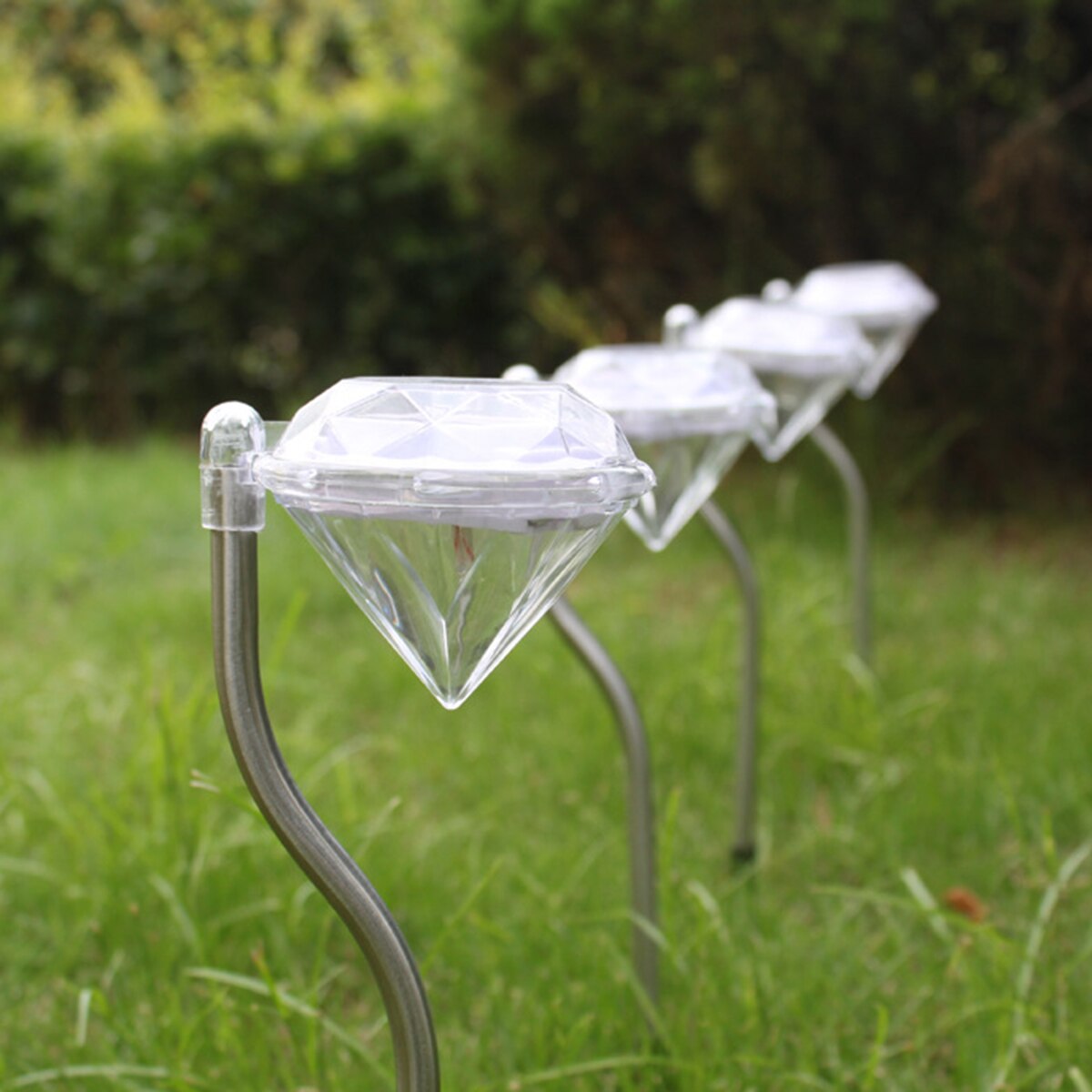 4 stücke Diamant bilden Solar- Betriebene Wasserdichte Einatz Licht draussen Garten Weg Licht nacht automatisch AUF Dämmerung Auto aus