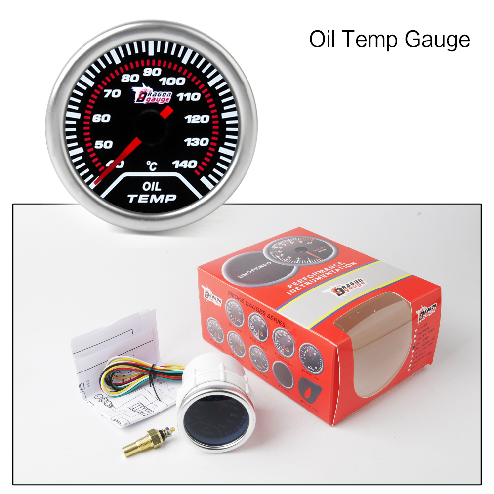 2&quot; 52mm Car boost gauge bar psi Exhaust gas temp water temp oil temp oil press Air fuel gauge voltmeter tachometer: Oil Temp Gauge