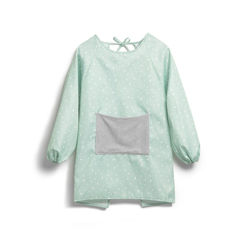 Tela para el hogar, delantal para limpiar a mano, Algodón puro, de cocina y cocina, mono a prueba de aceite: green