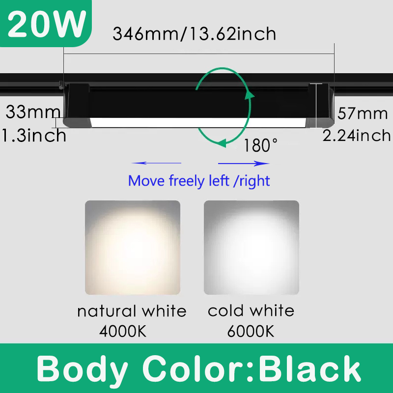 LED-schienenlicht Stelle LED 10W 20W 30W Wandleuchte Flutlicht Kolben Schienen Stelle Schienenbeleuchtung Leuchte Bekleidungsgeschäft Wohnzimmer Hause: Dunkelblau / Blau