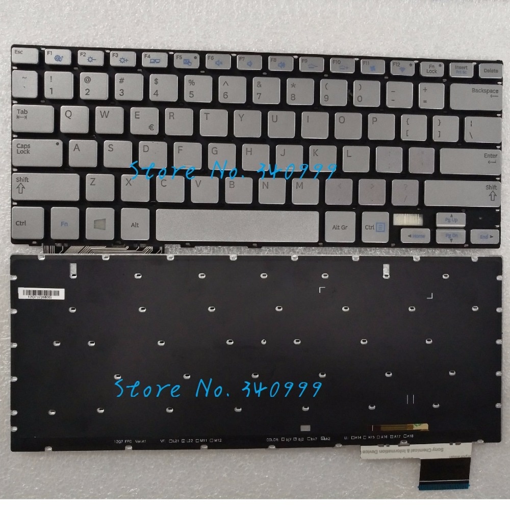 Backlit Laptop Keyboard - US Layout - for Samsung ATIV Book 7 740U3E NP740U3E-X02 NP730U3E-S03