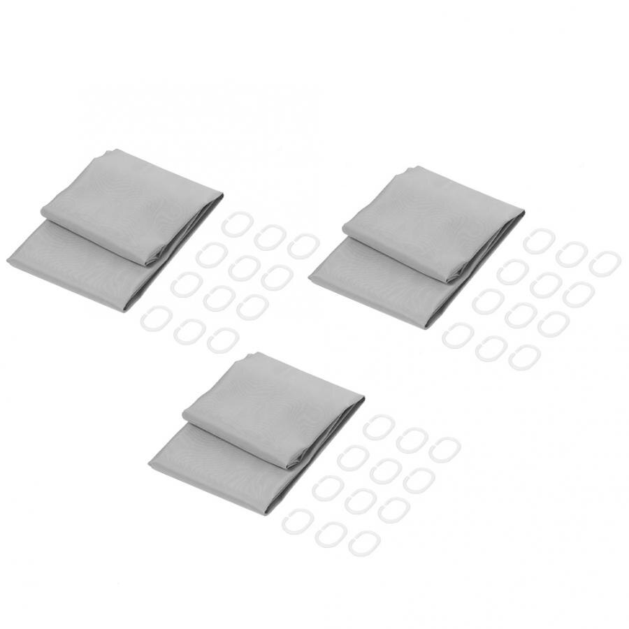 Huishoudelijke Badkamer Gordijnen Waterdicht Douchegordijn Bad Gordijn Met Haken Badkamer Benodigdheden Puur Licht Grijs