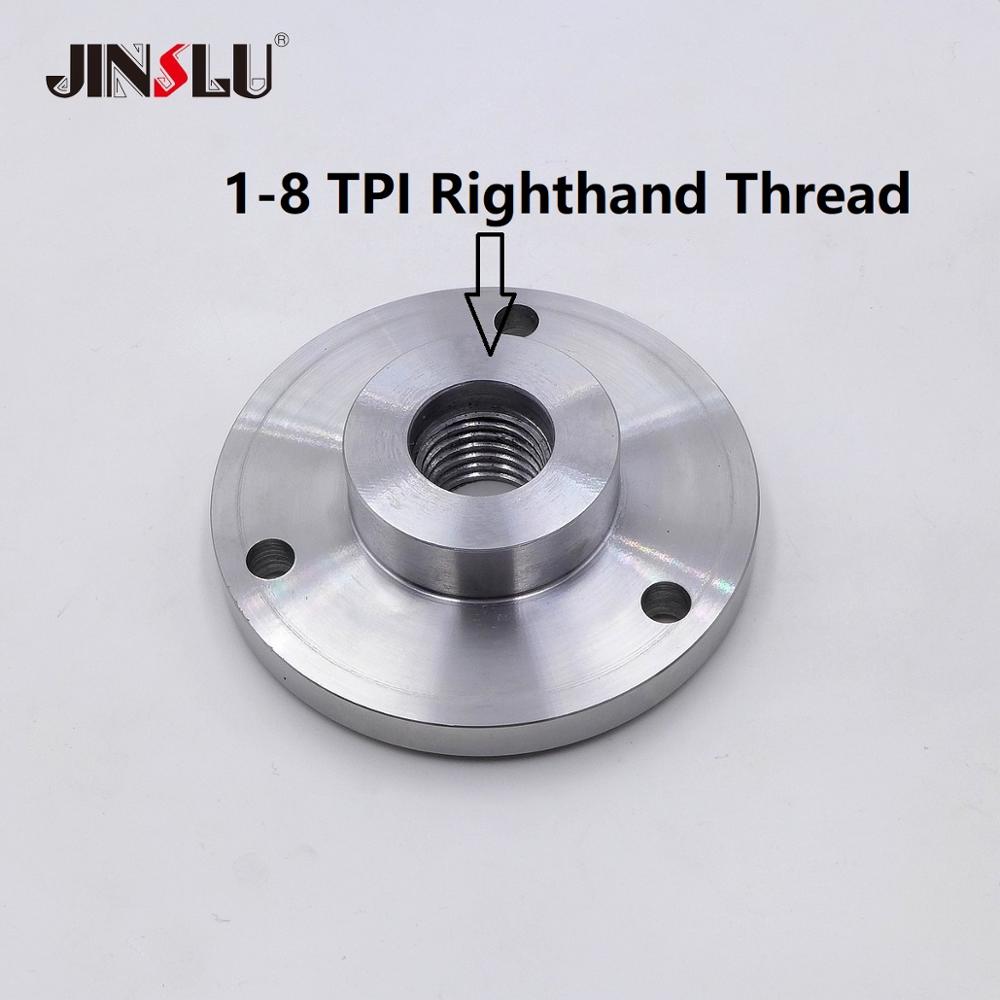 1-8 TPI Spindle Thread Chuck Flange Back Plate base plate Adapter Plate chuck K11-80 K12-80 K11-100 K12-100 K11-125 K12-125