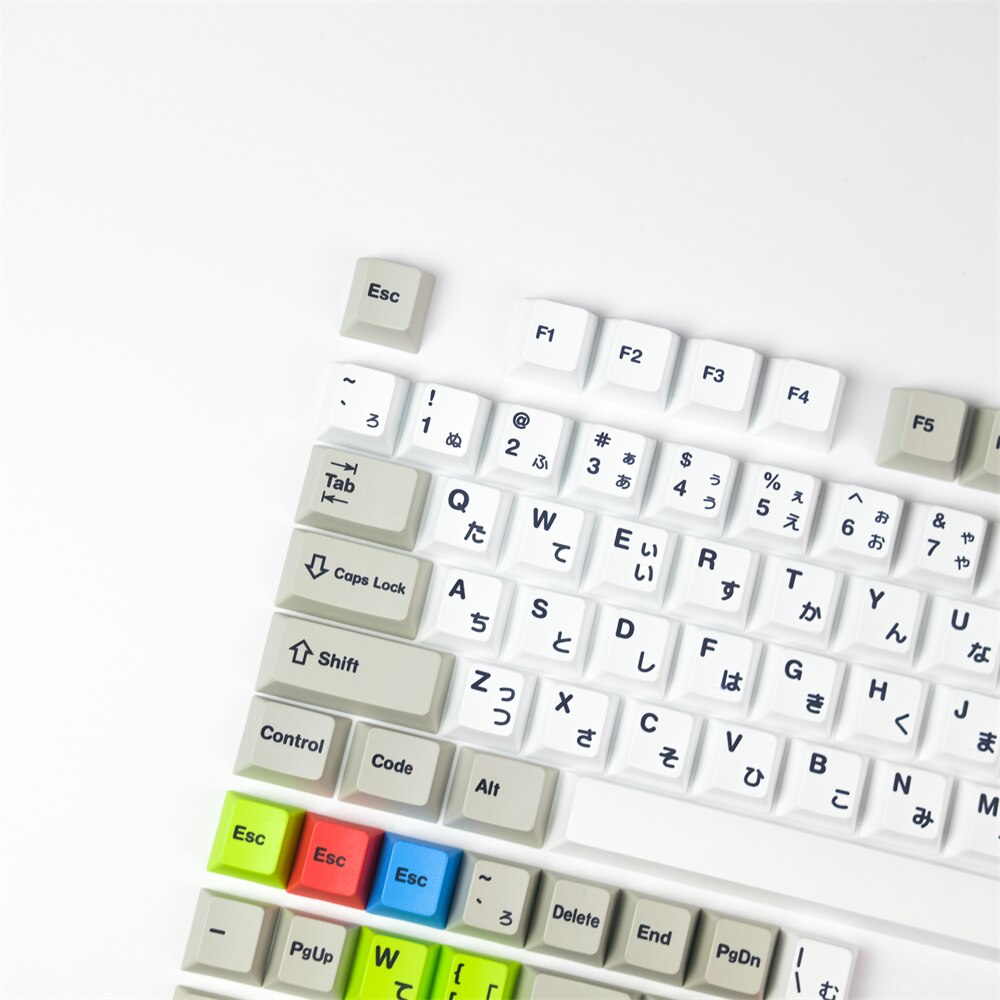 Japanese Minimalist Keycaps PBT Cherry Profile DYE Sublimation Keys For MX HHKB 60% 65% Mechanical Keyboard With 1.75u Shift