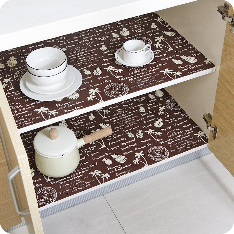 1 Roll drawer mat oil-proof moisture kitchen table Shoes shelf liner mats cupboardspad paper non slip waterproof closet placemat