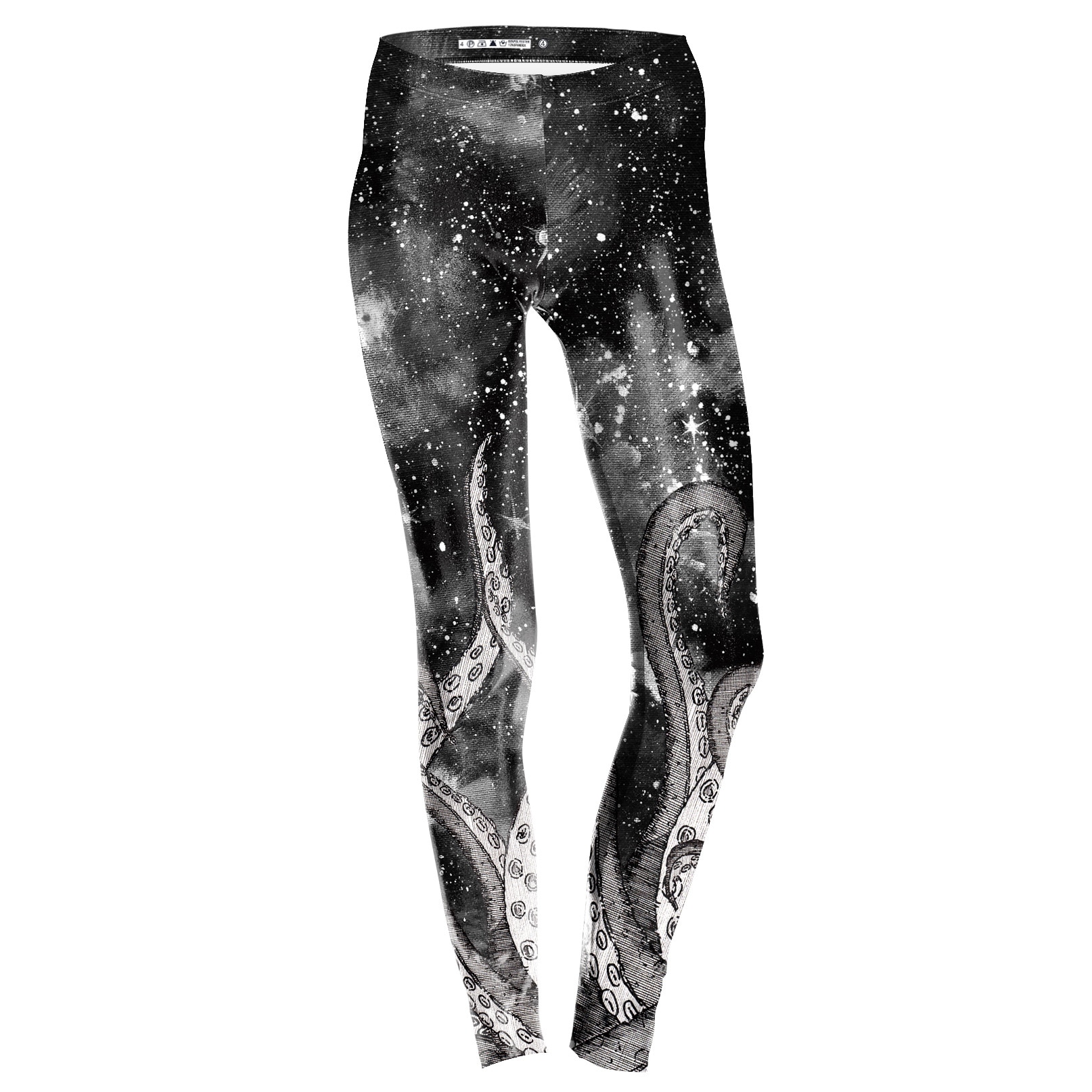 JIGERJOGER GREY octopus galaxy digital printing panty sublimatie leggings XL plus size 4 maten vrouwen running broek