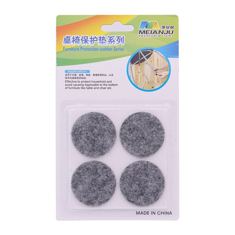 Nicht-gewebte Möbel Beine Selbst Klebe Füße Teppich Filz Pads Nicht-rutsch Verschleiß-beständig Kissen Sofa Schrank stoßstange Dämpfer für Stuhl: 4cm Durchmesser 4Stck