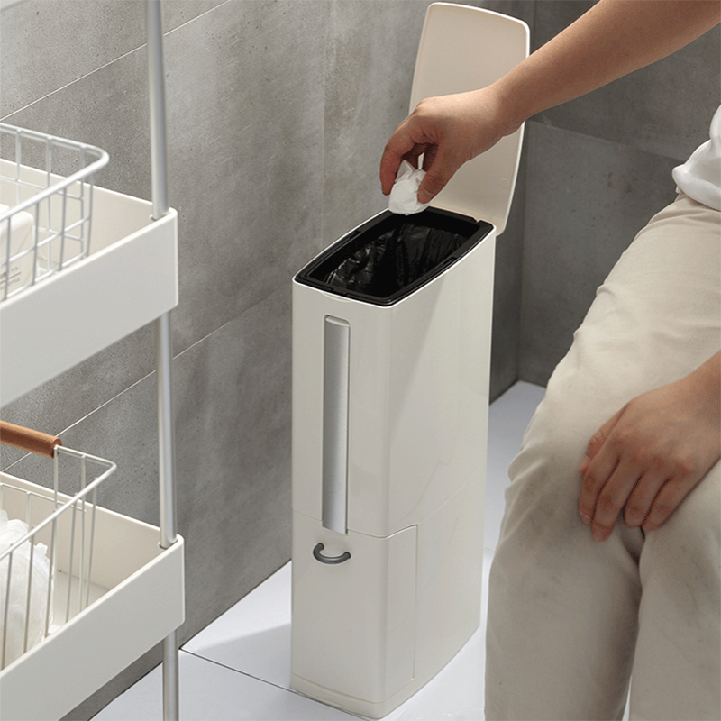 Schmale Papierkorb Schlecht können mit Wc Pinsel Müll Tasche Halfter Abfall Hause Kunststoff Müll Mülleimer 3 in 1