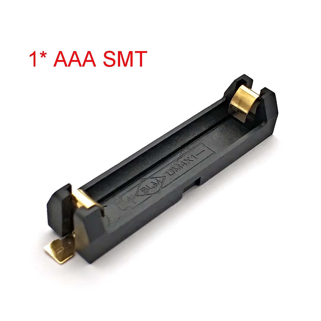 Di alta Qualità 1/2 fessura AAA Supporto Della Batteria SMD SMT Contenitore di Batteria con il Bronzo Spilli FAI DA TE Batteria Al Litio Primavera Scatola di: 1AAA