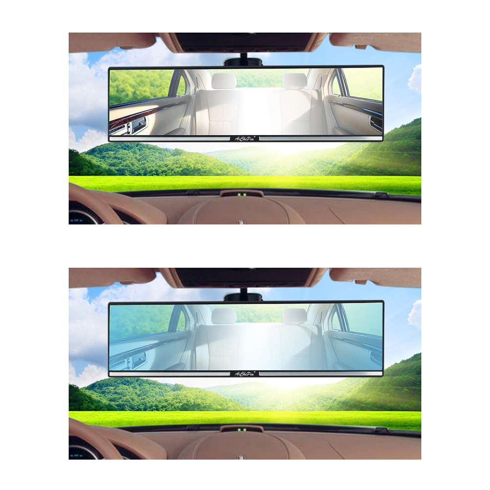 1Pcs Anti-glare Anti-dazzling Universal Car Rear View Mirror Blue Glass Large Vision Interior Rearview Mirror A30