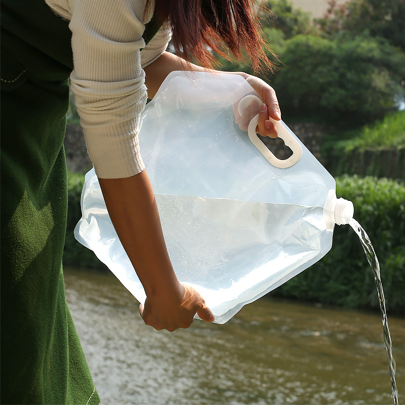 Bolsas de agua plegables para exteriores, contenedor portátil de 3L, 5l10l, para acampar, Picnic, barbacoa, Coche