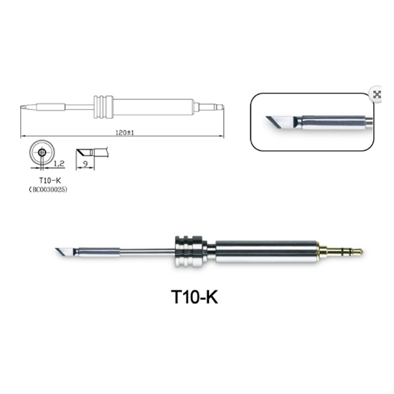 Atten draagbare gt usb soldeerbout: T10-k tip