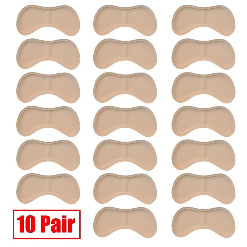 Heel Insoles Patch Pain Relief Anti-wear Cushion Pads Feet Care Heel Protector Adhesive Back Sticker Shoes Insert Insole: Ivory
