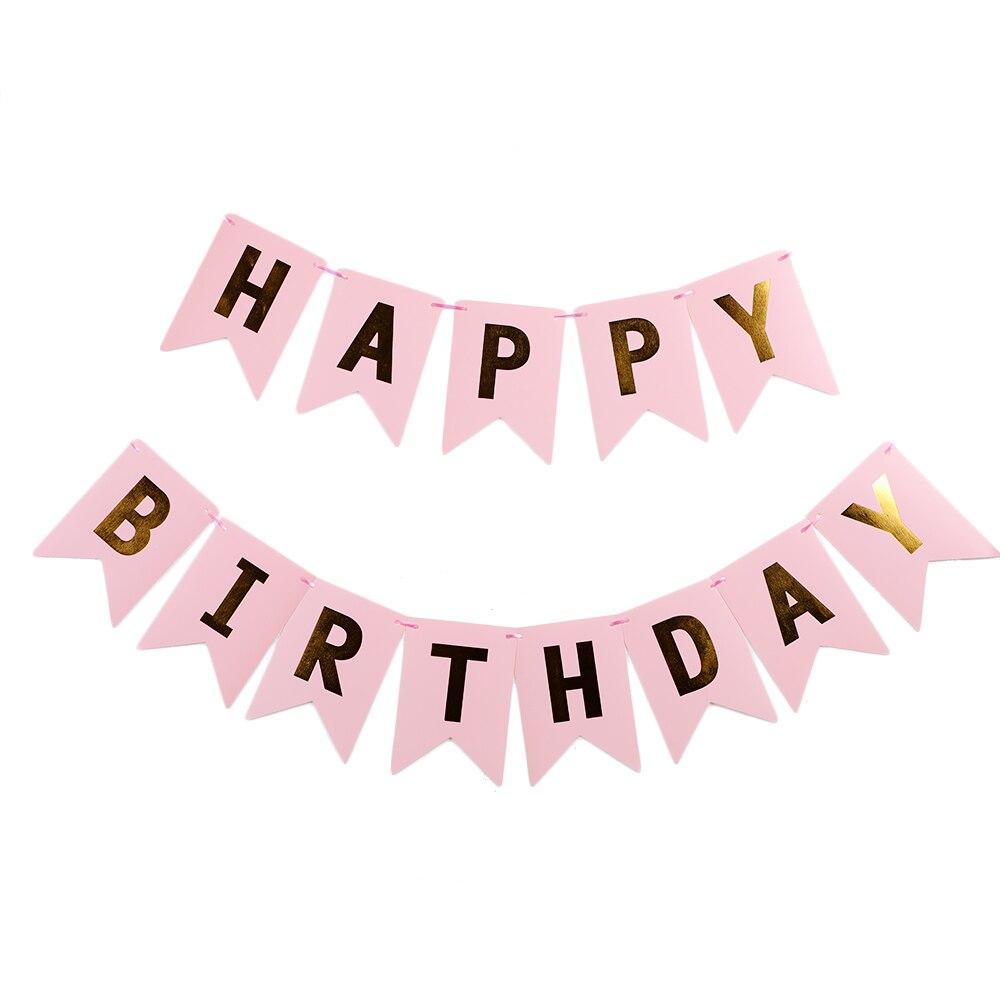 Paper Bunting Garland Banners Flags Happy Birthday Banner For Kids Birthday Party Baby Shower Party Decoration Bnaner: 2