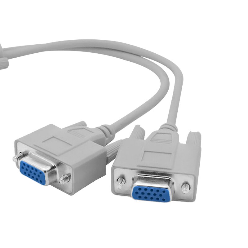 Cable divisor VGA SVGA de 15 Pines, adaptador macho a hembra de 1 ordenador a 2 monitores para PC Y TV