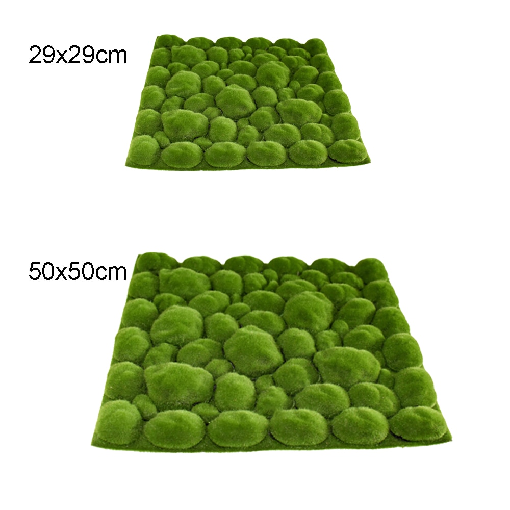 29/50cm cuadrado césped Planta Artificial hogar planta de simulación Fondo pared musgo para césped verde Sod decoración de ventanas interiores