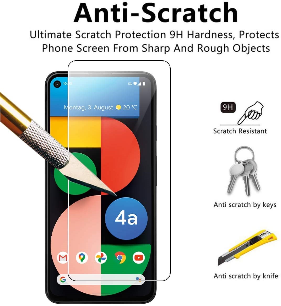 Tempered Glass Screen for Google Pixel 7 7 Pro 6a 6 6 Pro Screen Protector HD Scratch Resistant Full Screen Tempered Film