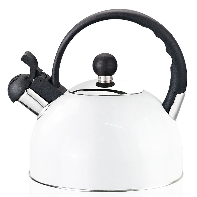 2.5L Boiling Water Pot 304 Stainless Steel Automatic Whistle Kettle Special Teapot For Induction Cooker Colorful Beep Kettle: white