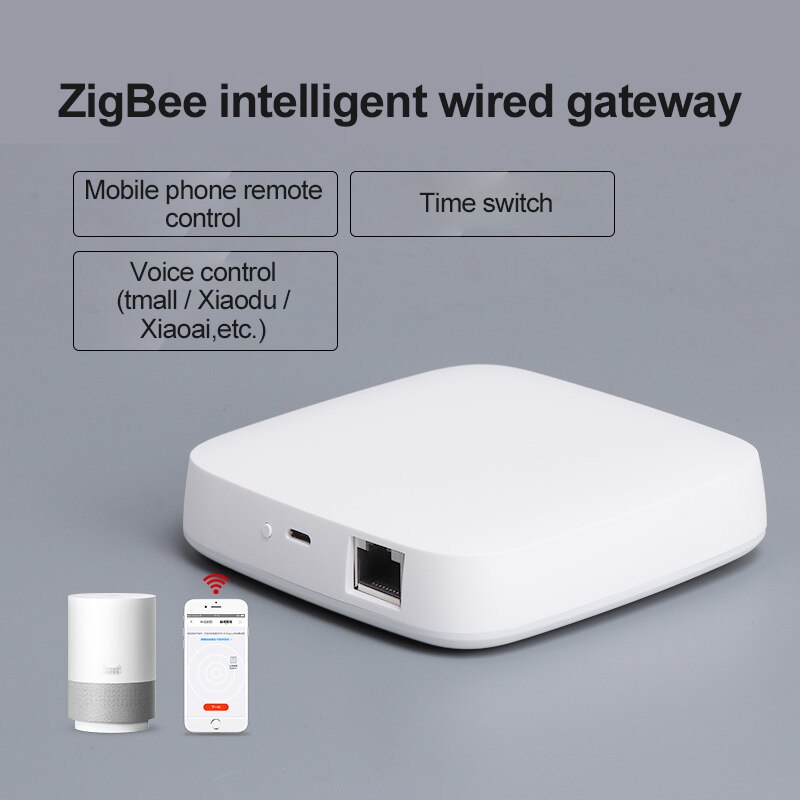 Tuya ZigBee 3.0 Smart Hub, Wireless/Wired Gateway Bridge For App Voice Remote Control, Works With Alexa Google Home Assistant