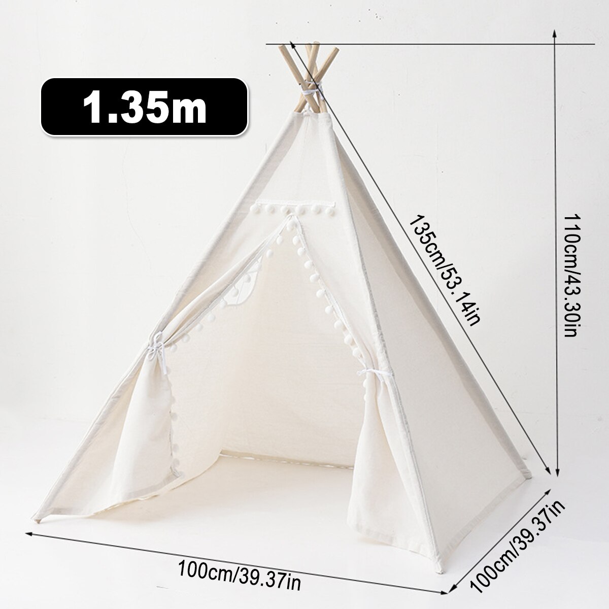 Kinder Camping zelt Indien folding zelt Tragbare spiele im freien garten kind zelte Tipi Infantil Haus spielzeug zelte: 1.35m White