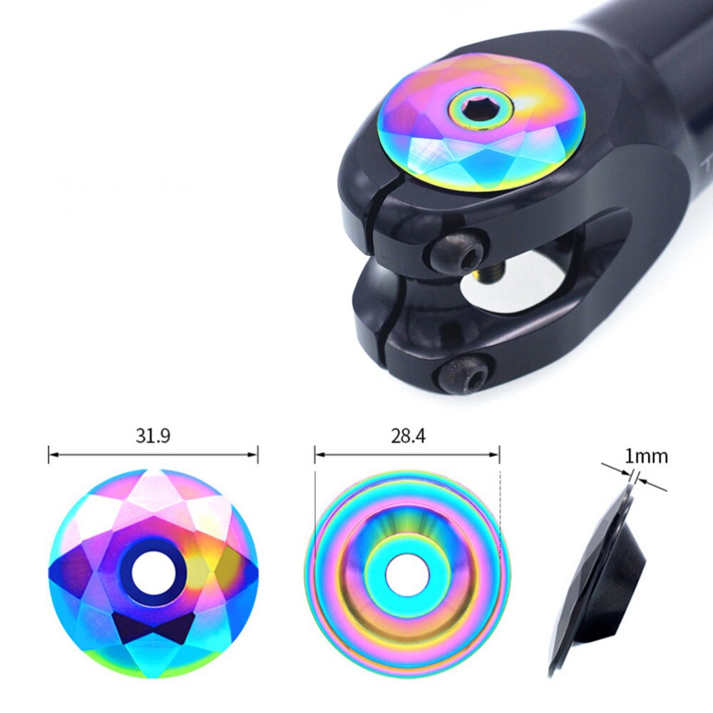 1Pc Aluminium Bike Headset Cover Mtb Headset Accessoires Op-Racefiets Hoofd Onderdelen Met Bout (Kleurrijke)
