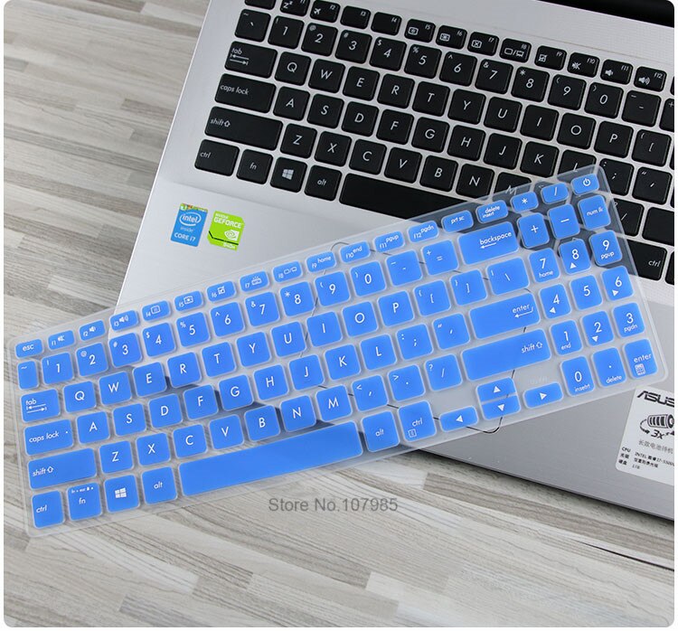 Silicone Keyboard Cover Skin Protector For ASUS VivoBook 15 F515J F515JA F515JP F515EA F515EP F515 JA X515JF X515 MA 15.6 inch: Blue