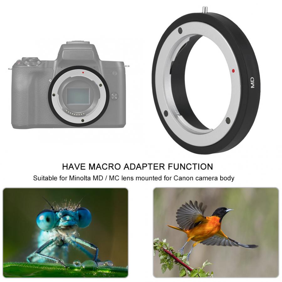 MD-EOS Mount Lens Adapter Ring Close-Up Voor Minolta Md Mc Naar Voor Canon Ef Mount Camera Adapter Ring