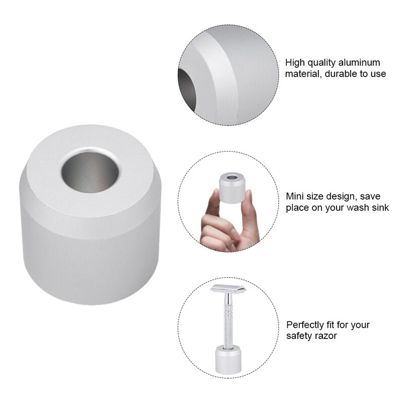 3 Pcs Shaving Safety Razor Stand, Alloy Double Edged , Long Handle