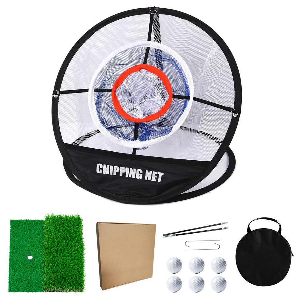 A set Golf Chipping Net Golf Training Mat Backyard Golf club Outdoor Target Practice Golf Training Aids Indoor Accuracy Swing