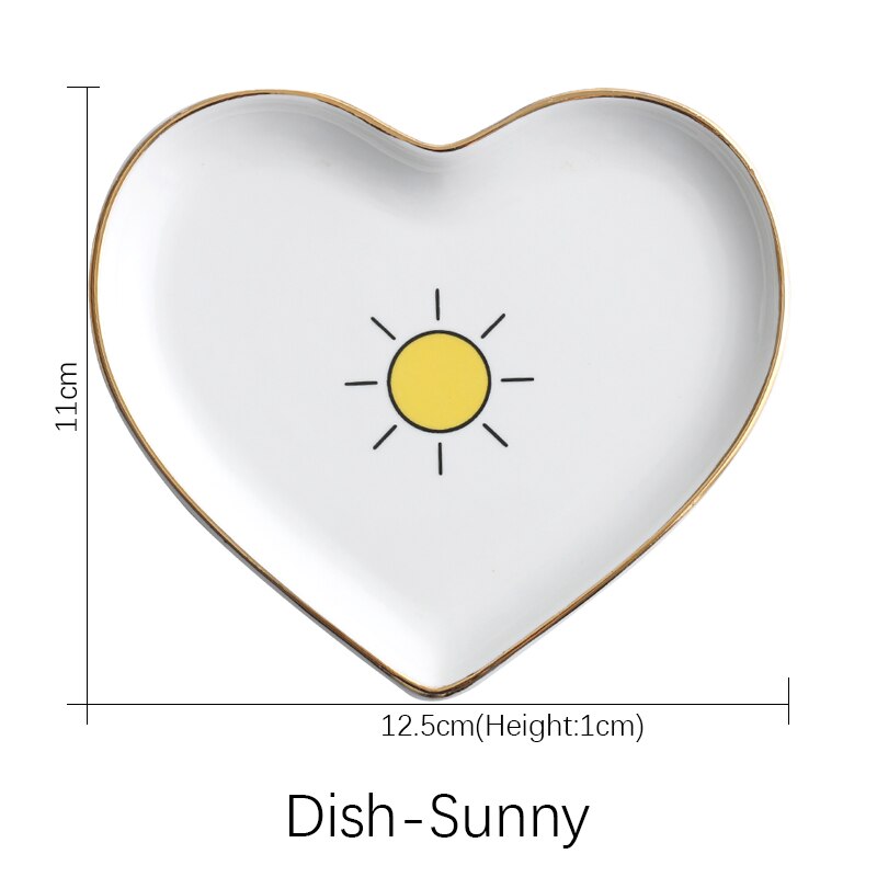 Ceramic Dinner Plates and Dishes White Porcelain Party Tableware Plate Sets Porcelain Breakfast Plates Bowl: Dish-Sunny