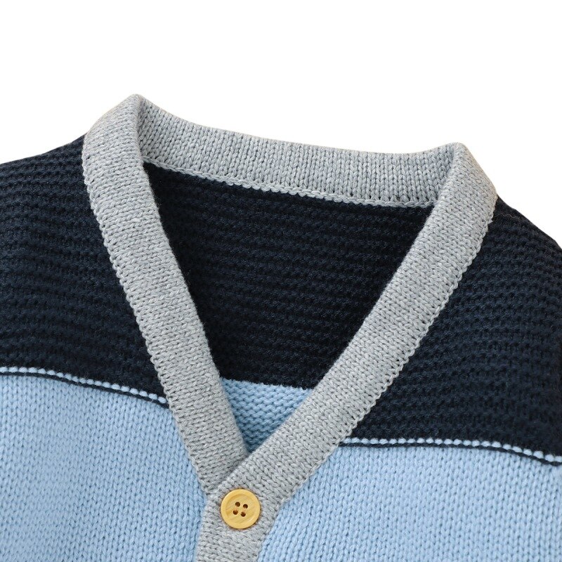 Roupas de bebê outono casaco de bebê camisola topo meninos meninas jaqueta-em torno do pescoço manga longa malha cardigan cereja bordado oco