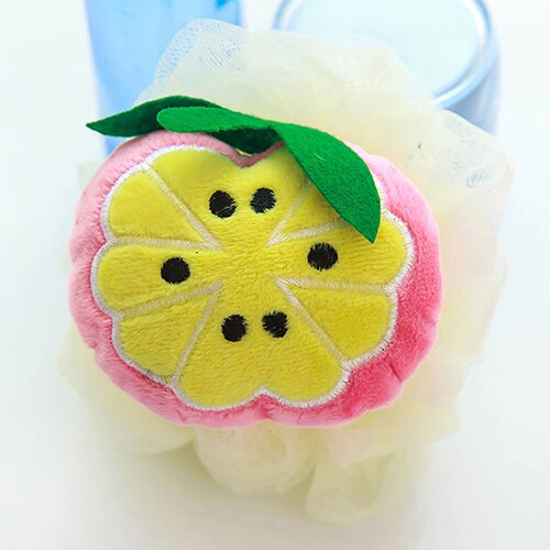 nueva forma de fruta suave baño Puff ducha esponja cuerpo espuma burbuja bola cuerpo Scrub productos de baño: Apple