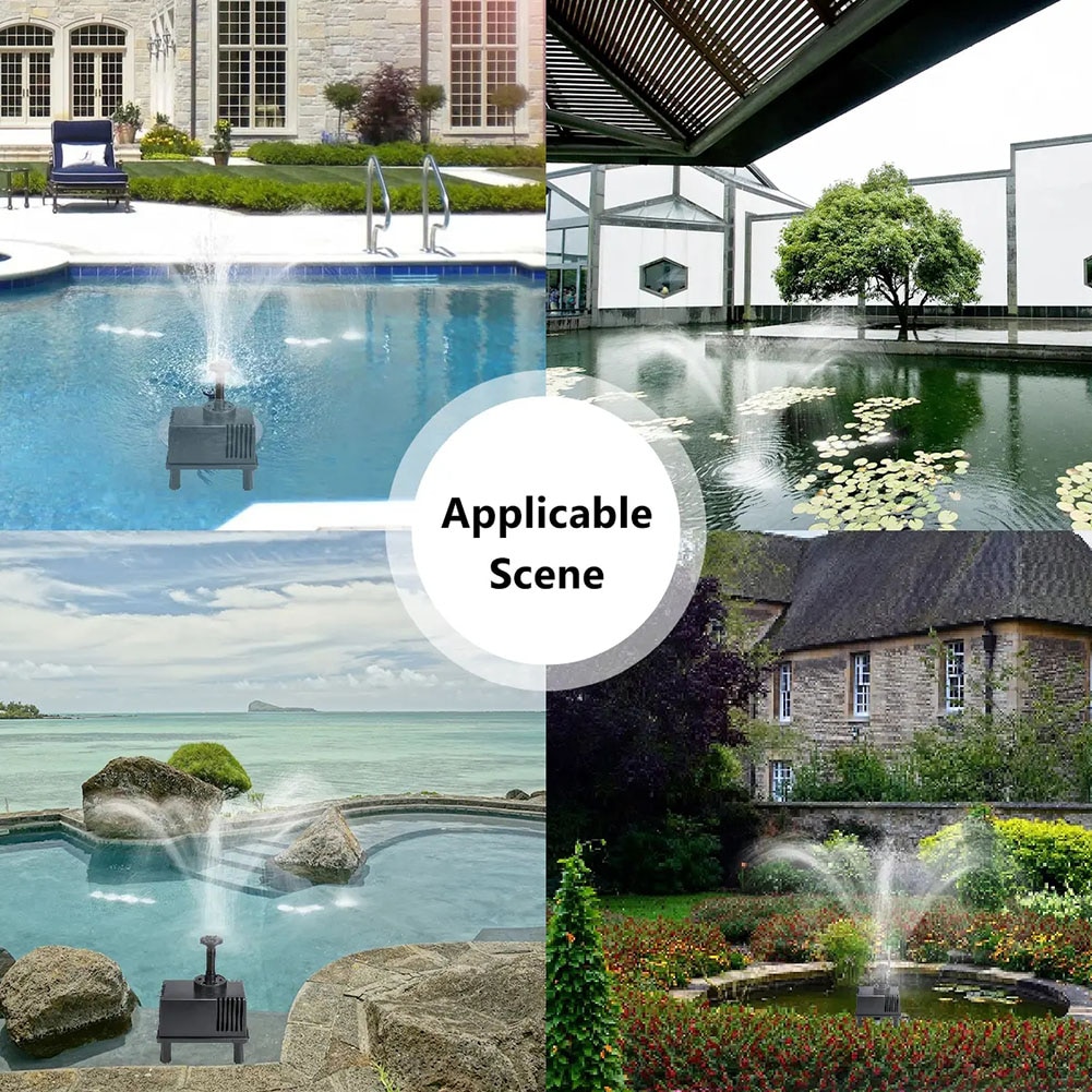 Solar-Powered Water Pump Kit 10V 1.8W Solar Panel Water Floating Solar Powered Fountain for Bird Bath Pond Garden Water Pump