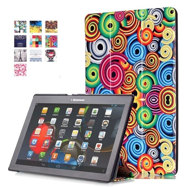 3 en 1 de PU Funda de cuero con tapa abatible para Lenovo Tab 2 Tab2 A10-70F A10-30 x30 x30F A10-70c tablet + película + Pen