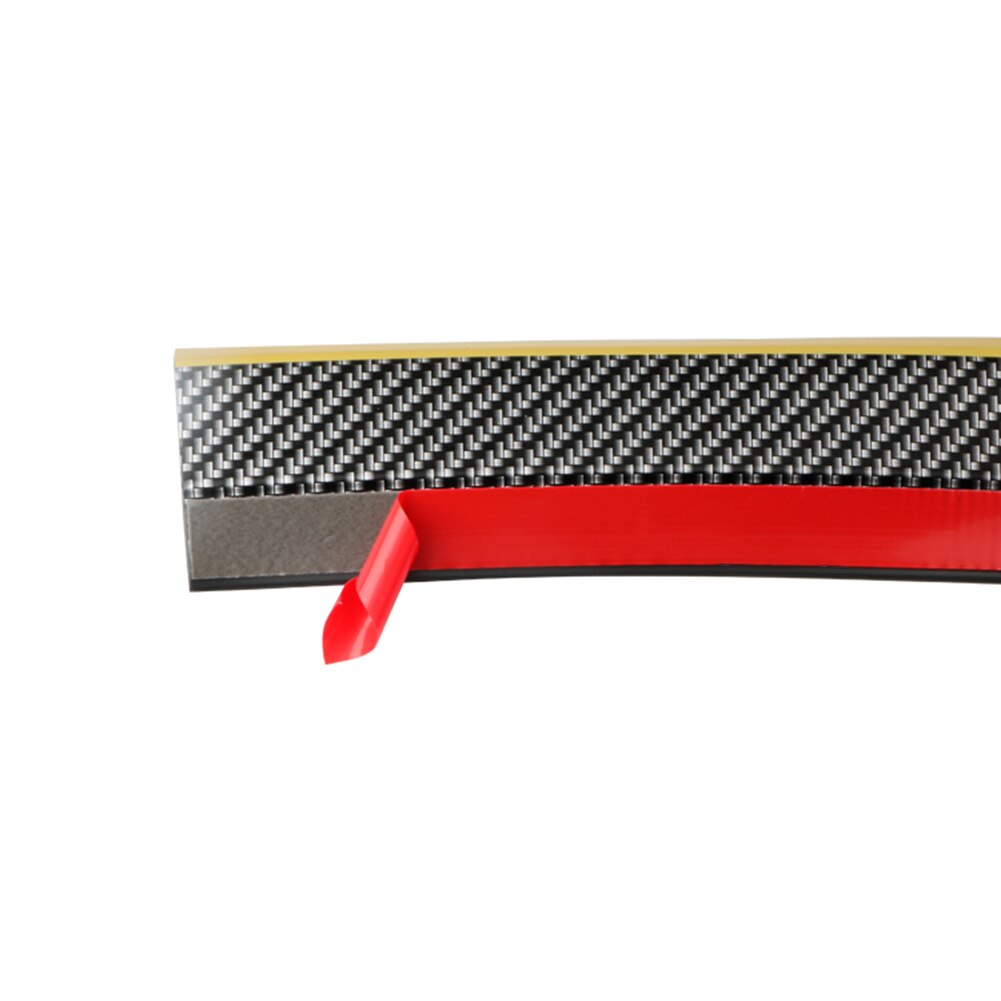 2.5m Universal 3D Rubber Car Auto Front Bumper Lip Protector Carbon Fiber Look Body Kit for Car Safety Protection Accessaries