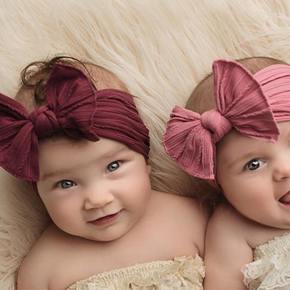 Baby Großen Bogen Weichen Stirnbänder Blume Drucken Nylon Turban Haarband Hase Bogen Headwrap Nette Baby Mädchen Kopf wickeln Zubehör