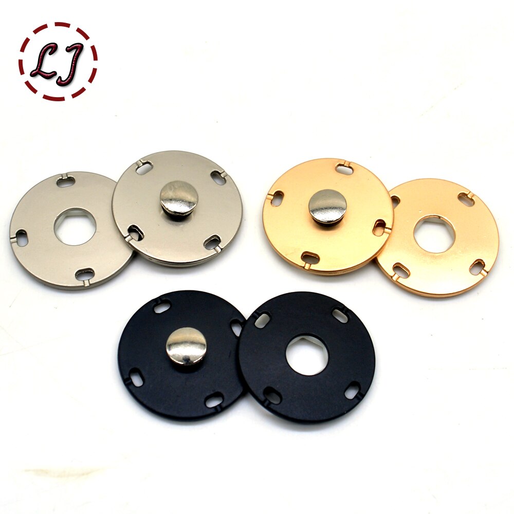 10pcs/lot gold black big head Metal Snap Fasteners Press Button for suit jacket clasp mink coat accessories DIY