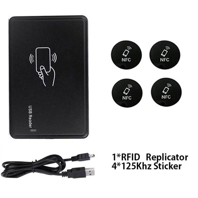 Rfid 125 Khz czytnik dowodów osobistych Duiplicator pisarz kopiarka z em4305 brelok robić klucza T5577 replikator klon czytnik kart: Package 3