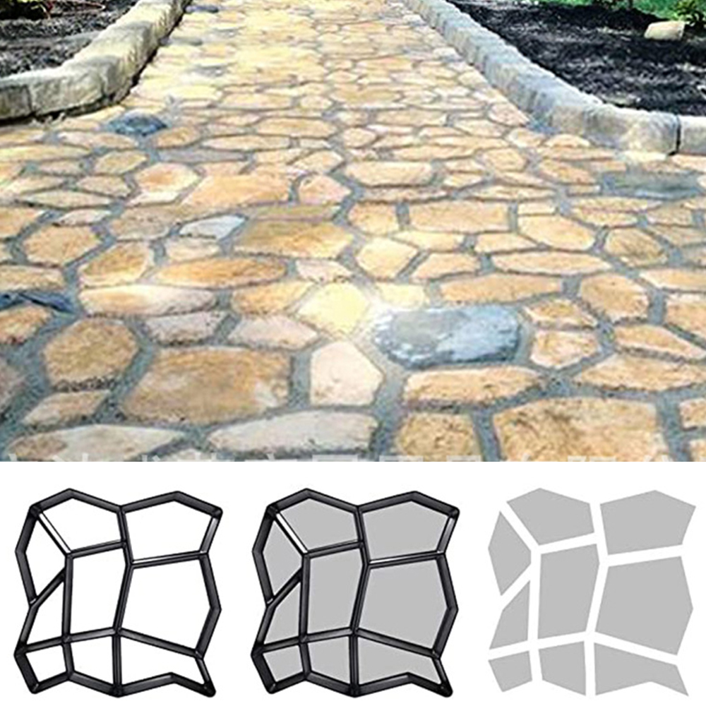 Tuin Beton Mallen Handmatig Bestrating Cement Baksteen Steen Diy Plastic Path Maker Mold Tuin Steen Road Mold Tuin Decoratie