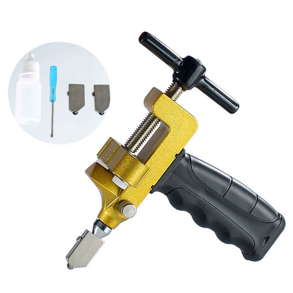 2 in 1 Manual Glass Cutter Portable Handheld Multifunctional Ceramic Tile Opener Wheel Knife Tools Ceramic Tile Glass Cutter