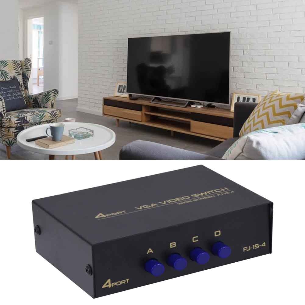 4 porttia näyttöportti vga kvm-kytkin usb 2.0 vakaa jakolaatikko tarvikkeet keskittimen jakamiseen hdmi tietokoneen valitsimeen plug and play
