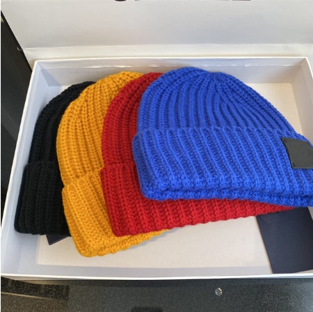 Unisex muts geribbelde gebreide wintermuts met omslag, warme korte muts, casual effen kleur, schedelkap voor volwassenen, mannen, vrouwen, muts
