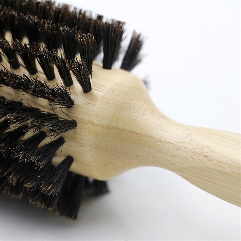 Pure Bristle Brush Removable Detachable Hairdressing Salon Round Brush Hair Brushes Hair Styling