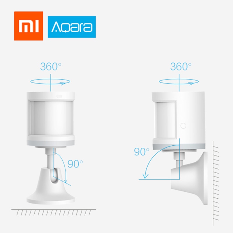 Original Xiaomi Aqara Human Body Sensor Smart Body Movement Motion Sensor ZigBee Connection Mi Home App via Android IOS Motion